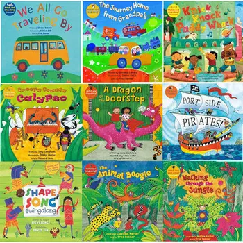 9 Cărți Desculț Cărți Noi Toți Du-Te De Călătorie De Carte Cu Poze Copii Tineri Engleză De Învățare Timpurie Carte