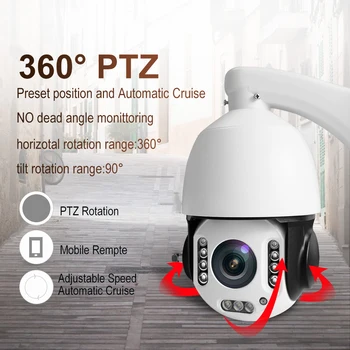 Noi 5MP Wireless de Urmărire Automată PTZ IP Camera 20X Zoom IR120M WIFI de Mare Viteză Dome P2P Onvif H. 265 Acasă CCTV aparat de Fotografiat