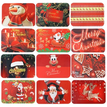 40*60cm Crăciun Covor Santa Mat Ornamente Exterioare Preș pentru Acasă de Crăciun, Anul Nou, Noel, Natale, Navidad Decoratiuni