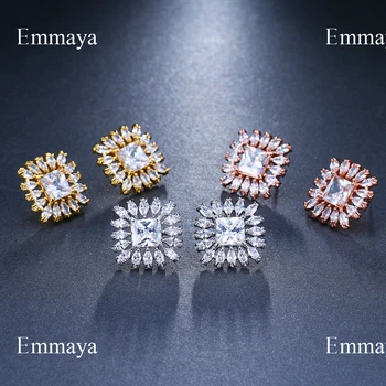 Emmaya Faimosul Brand Zircon Cercei pentru femei și fete de Lux Cubic Zirconia Stud Cercei Moda Bijuterii
