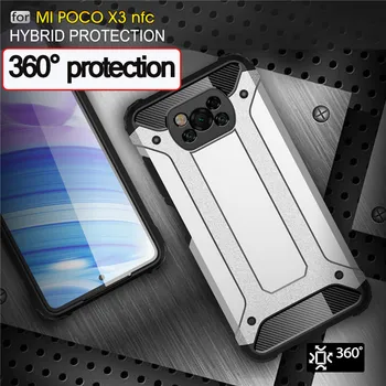 4-în-1,Ecran Protector & Caz Xiomi Poco X3+Armura Caz pentru poco x3 nfc sticlă de protecție capacul din spate Xiaomi poco-x3-nfc cazuri