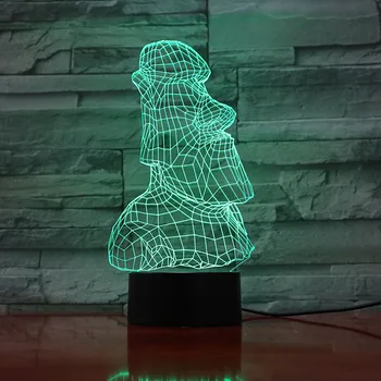 3D Lampa insula Paștelui piatra Moai