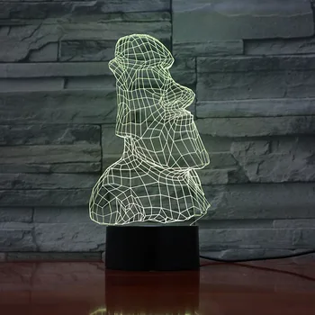 3D Lampa insula Paștelui piatra Moai