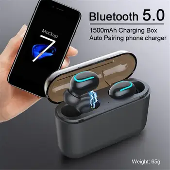 TWS Căști Bluetooth Sunet Stereo Mini-Căști de Anulare a Zgomotului Căști cu Microfon, LED-uri de Putere de Suport pentru Afișaj de Încărcare Telefon