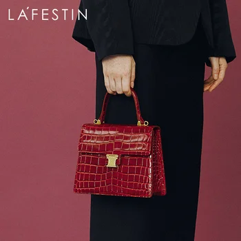 LA FESTIN Saci 2020 noua moda portabil pentru femei din piele geanta de umar messenger retro pătrat mic sac