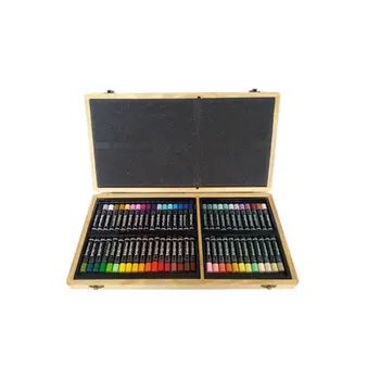 DelGreen de Lemn cutie de cadou 60 de Culori Set Grele Ulei Pastel, Pictură în Ulei de decorare Arta Stick Pictura Pastel Set de Rechizite