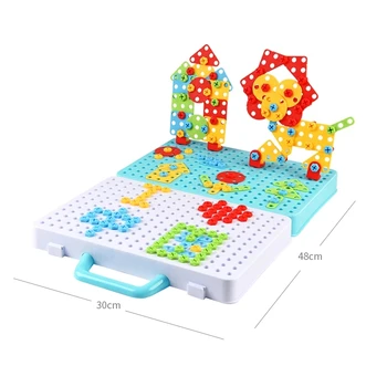 Copii de Foraj Șurub Piuliță Puzzle-uri Jucarii Pretinde Juca Instrument de Foraj Demontarea Ansamblului Copii Burghiu Puzzle 3D Jucarii Pentru Băiat