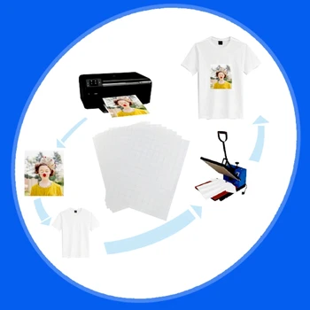 10 Foi A4 de Fier Pe Imprimare cu Jet de cerneală Hârtie de Transfer de Căldură pentru DIY Meșteșug T-shirt Nou Y4QB