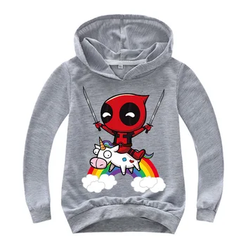 Copii Jachete De Desene Animate Marvel Deadpool Curcubeu Unicorn Imprimare Tricou Copii Haine Băiat Copil Fata Hanorace Bluze Costume Pentru Copii