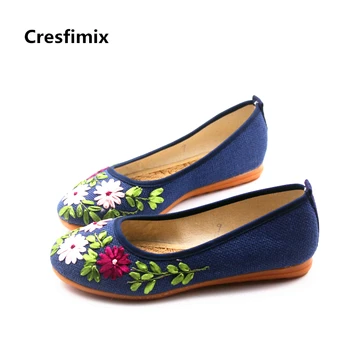 Femei de Moda de Confortabil de Înaltă Calitate Stradă Pantofi Plat Doamna Casual Florale Alunecare pe Pantofi Plat Zapatos De Mujer Pantofi Drăguț E853