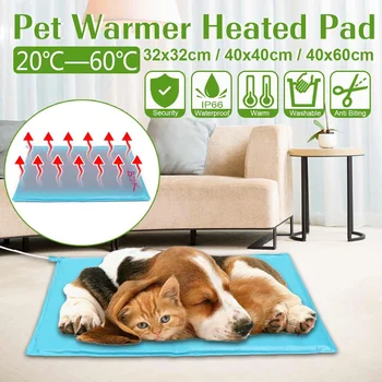 S/M/L 20W Pisică Câine Electric Heat Pad Temperatura Reglabila de Companie Pat Pătură Catelus Bunny Încălzire Mat Toamna Iarna Perna