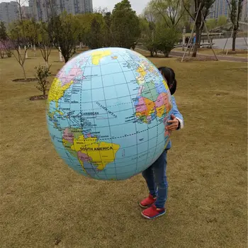 Mare glob Gonflabil 90CM Devreme de Învățământ Gonflabile Pământ Geografie Lume Glob Harta Balon de Jucărie Minge de Plaja copii jucarii
