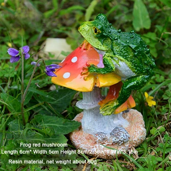 Rășină De Animale Ciuperci Figurina Terariu Ambarcațiuni Zână Grădină În Miniatură Ornament Peisaj Bonsai Casă De Păpuși Decor De Grădinărit