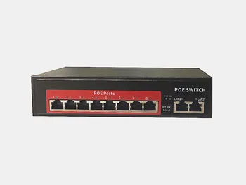 8CH Port Switch POE IEEE802.3 la/af 10 Port 8+2 POE 120W Ethernet Injector Power Over Ethernet