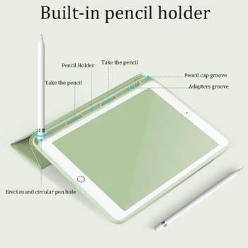 Pentru iPad 9.7 Aer 1 2 Mini Caz 5 2019 Cover Pentru iPad 10.2 2020 Cazul a 8-7-6-a Generație Caz Capa Cu Creion Funda