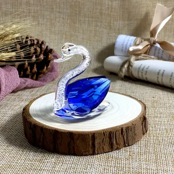 6 Culori Drăguț Lebada De Cristal Figurine De Sticlă Ornament Colectia Diamond Swan Animal Prespapier Masă Ambarcațiunile De Decor Acasă Copii Cadouri