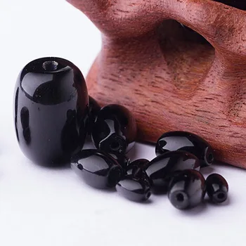 20 buc/lot black pearl butoi margele naturale de onix negru șirag de mărgele diy brățară bijuterii accesorii colier Margele Vrac