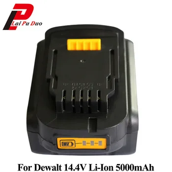 14.4 V 5000mAh Li-Ion Instrument de Putere Acumulator de schimb Pentru Dewalt :DCB140, DCB141-XJ