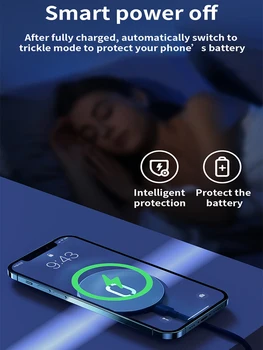 15W Magsafe telefon fără Fir încărcător Pentru iPhone 12 mini Pro 12 12 12 Pro Max de vânzare la cald albastru de moda Magnetic de încărcare Rapidă Wireless