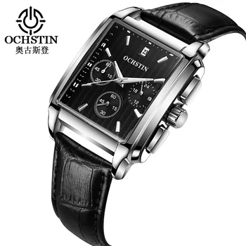 OCHSTIN Cronograf Sport Ceas Brand de Top de Lux pentru Bărbați Ceas Bărbați Casual Cuarț Încheietura Ceasuri Militare Dreptunghi Ceasuri 063