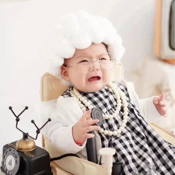 Nou-Născut Recuzită Fotografie Costum Bebe Fete Cosplay Bunica Haine De Fotografiere Pălărie Utilaje