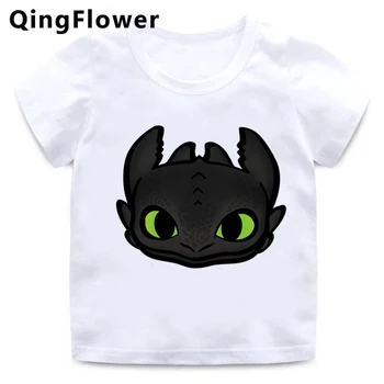 Cum sa iti dresezi Dragonul Toothless t shirt t-shirt, tricou baieti enfant pentru adolescenti grafic Anime Drăguț tees