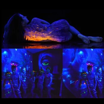 Glow în Întuneric Vopsea Set Auto-Luminos Fosforescent Stralucitoare Vopsele de Perete Pictura pe Corp
