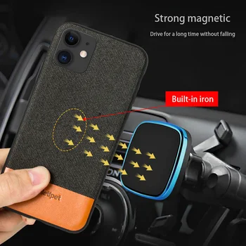 Oamenii de afaceri Magnetic de caz pentru Iphone 11 pro max X XR XSMAX 6S SE 2020 7 8 plus 12 PRO MAX material rezistent la socuri Suport Auto acoperi