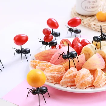 12PCS Ant Scobitoare Fructe Furculiță Furculiță de desert tort stand consumabile partid decor consumabile partid