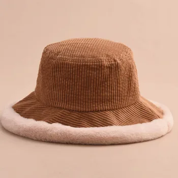 MAXSITI U de Toamnă și de iarnă pălării Vintage de catifea Despicare de pluș găleată pălării