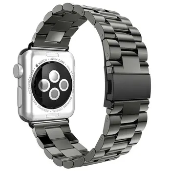 Apple Watch Band 42mm negru oro Steel inoxidable pulsera hebilla Clip adaptador para Apple Watch Band 38mm para iWatch