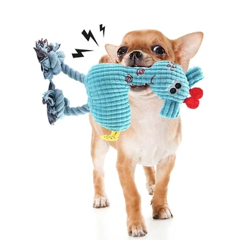 Pet Dog Puppy Pui Jucarie Squeaker Scartaie Moale De Pluș Joacă Jucării De Sunet