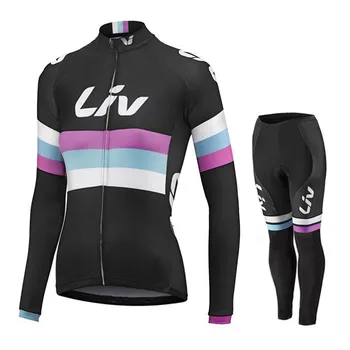 LIV ciclism costum de iarna pentru femei jacheta fleece pantaloni set maillot ciclismo în aer liber roadbike sport mtb biciclete imbracaminte