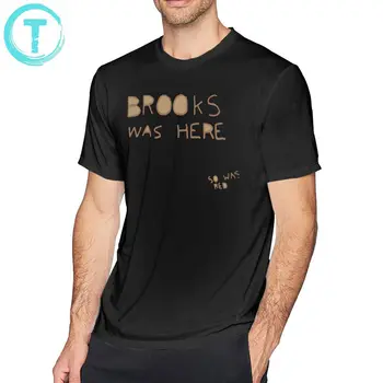 Morgan Freeman T Camasa Brooks a Fost Aici si a Fost ROȘU T-Shirt Bumbac Barbati Tricou de Imprimare Drăguț Plus dimensiune Tricou