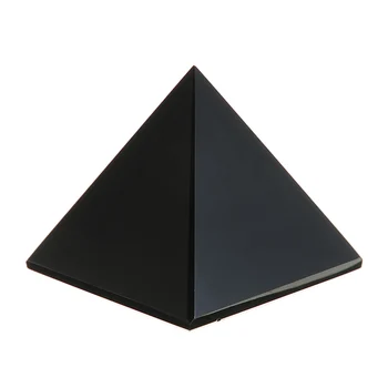 1 buc Nou Sosire Naturale Energia Reiki Negru Obsidian Piramida de Cristal de Vindecare de Protecție pentru Biroul de Acasă Decorare Birou