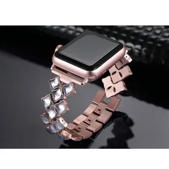 Pentru Apple Watch band 38/42mm 40mm 44mm iWatch trupa femei brățară cu Diamante apple watch Serie SE 6 5 4 3 2 curea din Otel Inoxidabil