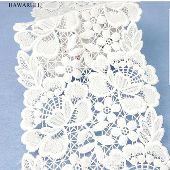 HAWARULU 2yard DIY Lapte de mătase solubil în apă broderie dantelă largă deschide taie accesorii de îmbrăcăminte tesatura dantelă de nunta de decorare