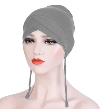 Femei Hijab Văl Musulman Pierderea Parului Pălărie Ramadan Simplu Cap De Folie Arabe Capota Căciuli Chelioși Pălărie Islamice Arabe Cap Turban Nou
