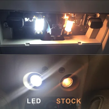 12 Piese Masina Alba de Interior Becuri cu LED-uri Pachet Kit Pentru Perioada 2009-Ford Flex Harta torpedou, Portbagaj Cupola de lumină de inmatriculare
