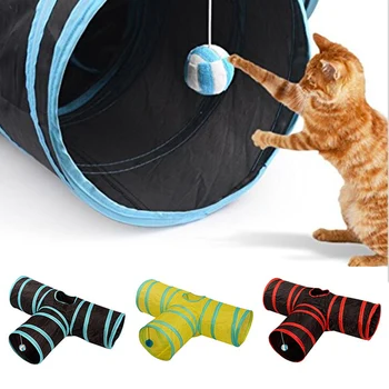 2/3/4/5 Găuri De Companie Pisica Tunel Jucării Pliabil Pisica De Companie Kitty Instruire Interactivă Distractiv Jucărie Pentru Pisici Iepure Animal Joaca Tunel Tub