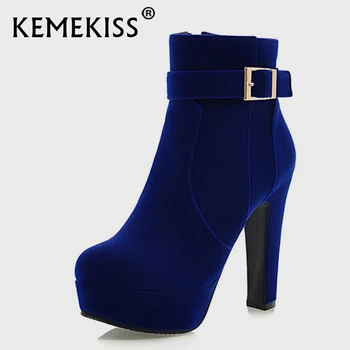 KemeKiss 2020 Dimensiuni Mari 33-43 Petrecere Papuceii Femeie Tocuri Înalte de Moda pentru Femei Pantofi Sexy Add Blana de Iarnă Ghete de sex feminin