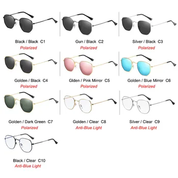 SHAUNA Designer de Brand Retro Pătrat Polarizat ochelari de Soare Clasic Anti-Albastru Rame Optice