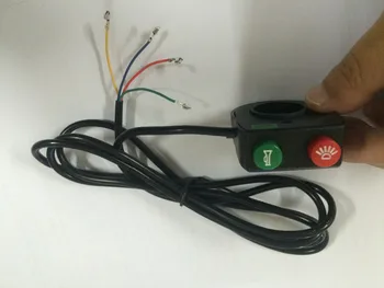 Comutator on-off buton de lumina si comutator claxon de bază mai simplu comutator universal DIY piese pentru scuter electric ebicycle pliere biciclete MTB