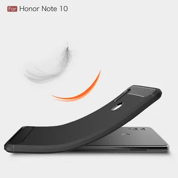 Fibra de Carbon Caz Pentru Huawei Honor Nota 10 Caz Plin Moale TPU Silicon Cover Pentru Huawei Honor V10 Onoarea 10 Lux Cazul