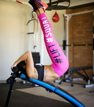 Femei Colanti Sport Fără Sudură Jambiere 2020 Leggins Pentru Fitness Scrisoare De Imprimare Slim Execută Antrenament Teggings Femei Haine