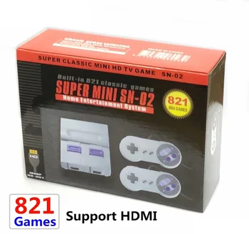 8Bit Mini HD HDMI TV Retro Familie Consolă de jocuri Video Portabile Built-in 821 Clasic pentru SNES Jocuri Gamepad Dual Player PAL&NTSC