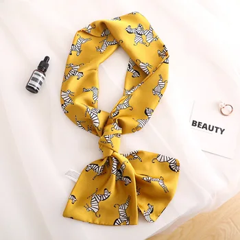Brand De Lux 2019 Noua Moda De Vara Eșarfă De Mătase Pentru Femei Din Satin Gât Cravată De Păr Banda Moale Plaja Hijab Cap Feminin Foulard