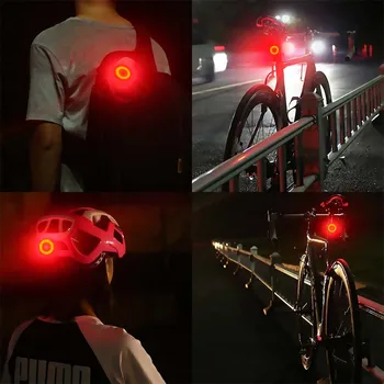Mini LED Biciclete Lumina din Spate USB Reîncărcabilă Stop Bicicleta MTB Casca Lampa de Noapte cu Bicicleta Avertizare de Siguranță Rucsac Lumini Flash