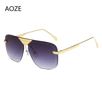 AOZE2020 de moda de Lux fără ramă pătrată stil pilot unisex supradimensionat ochelari de soare cool brand popular de design Casual ochelari de soare UV400