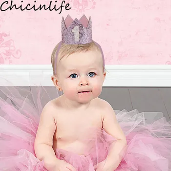 Chicinlife 1buc 1 2 3 Ani Coroana Bentita Petrecerea de Ziua Pălărie Fată Băiat de 1 zi de Naștere Copil de Dus Decor Consumabile